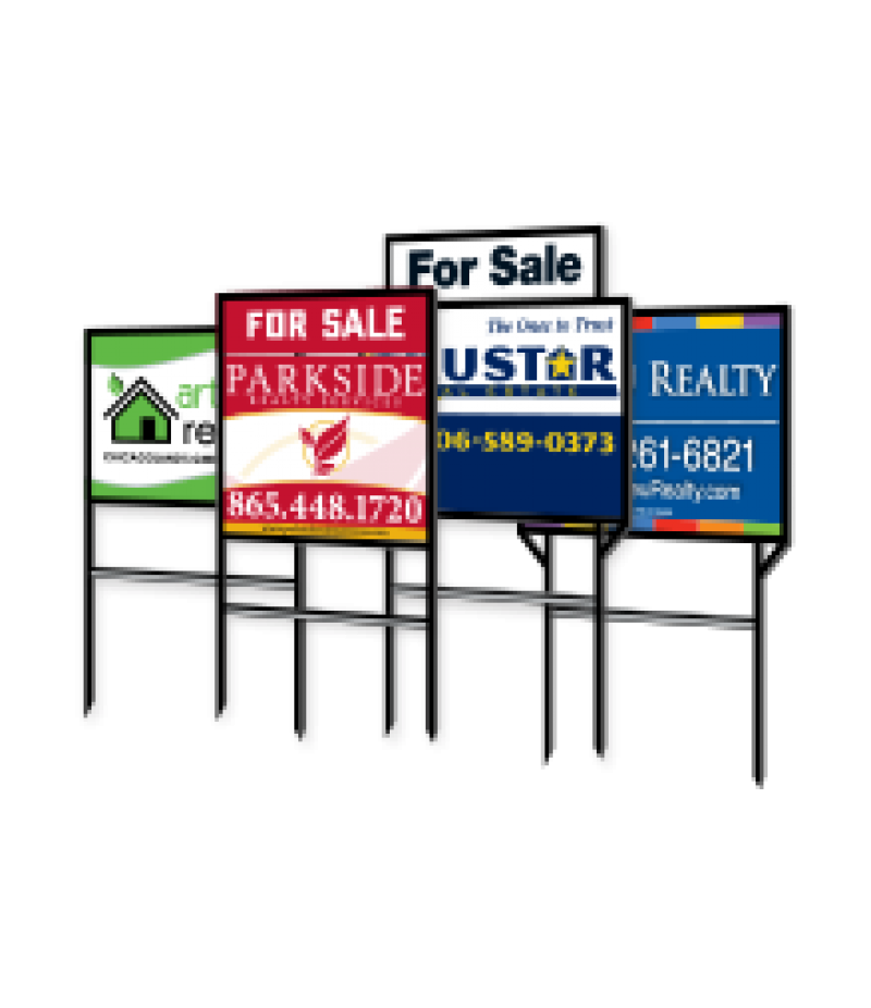 Real Estate Sign - Full Color Print   18" x 24"  * STAND SOLD SEPARATED 